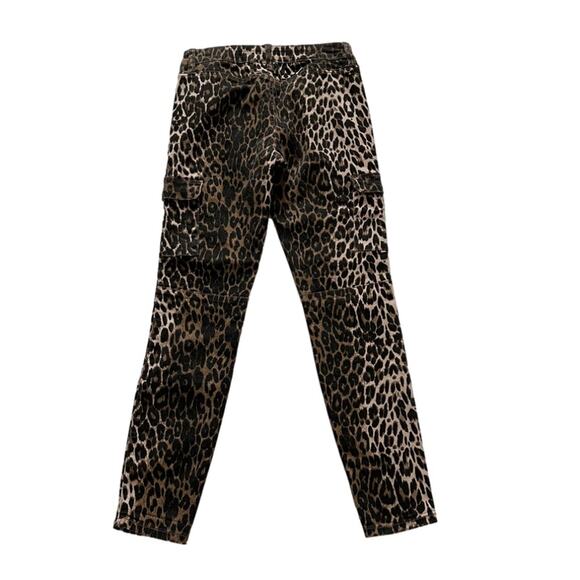Ashley Mason Pants Leopard Cheetah Animal Print Cargo Skinny Pants Junior 7 - Picture 5 of 12